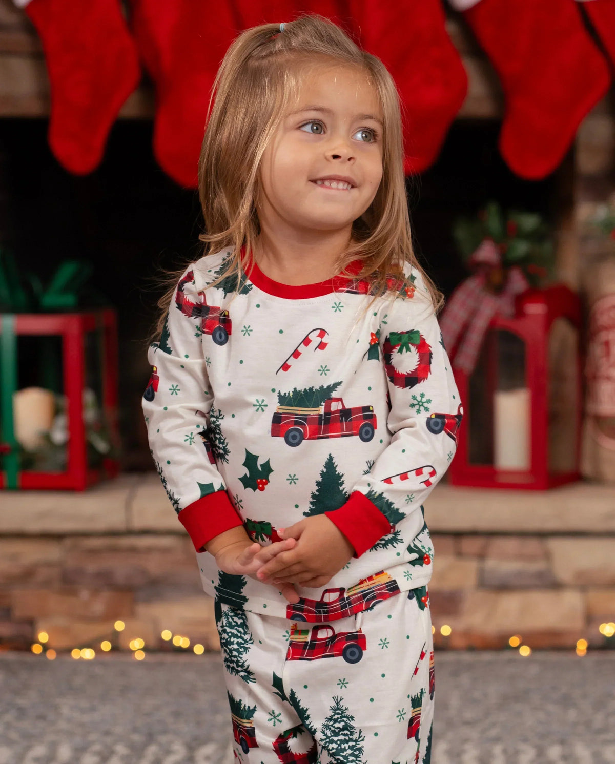 PatPat Matching Family Christmas Pajamas Christmas Tree & Car Print