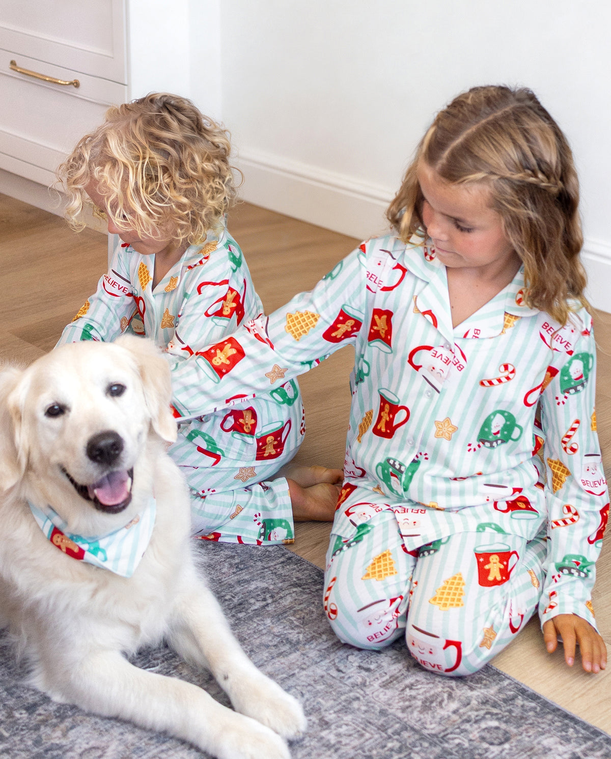 PatPat Family Matching Christmas Pajamas Mug Print Green
