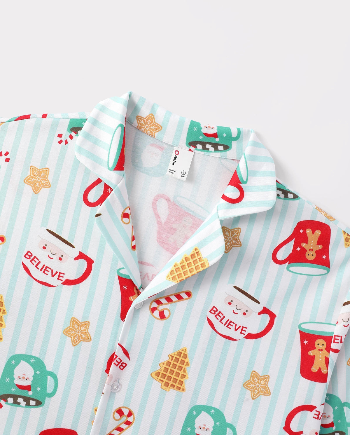 PatPat Family Matching Christmas Pajamas Mug Print Green
