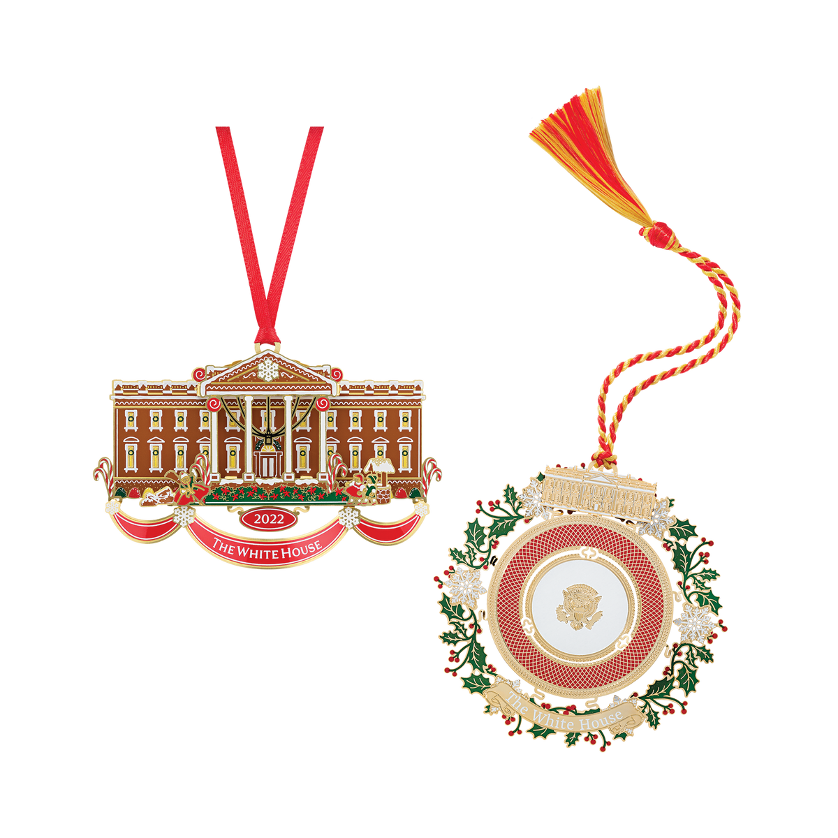Official White House Christmas Ornament Special Value Bundle: 2025 and 2022