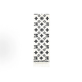 Cream‑Black Monogram Reversible Fringed Winter Scarf