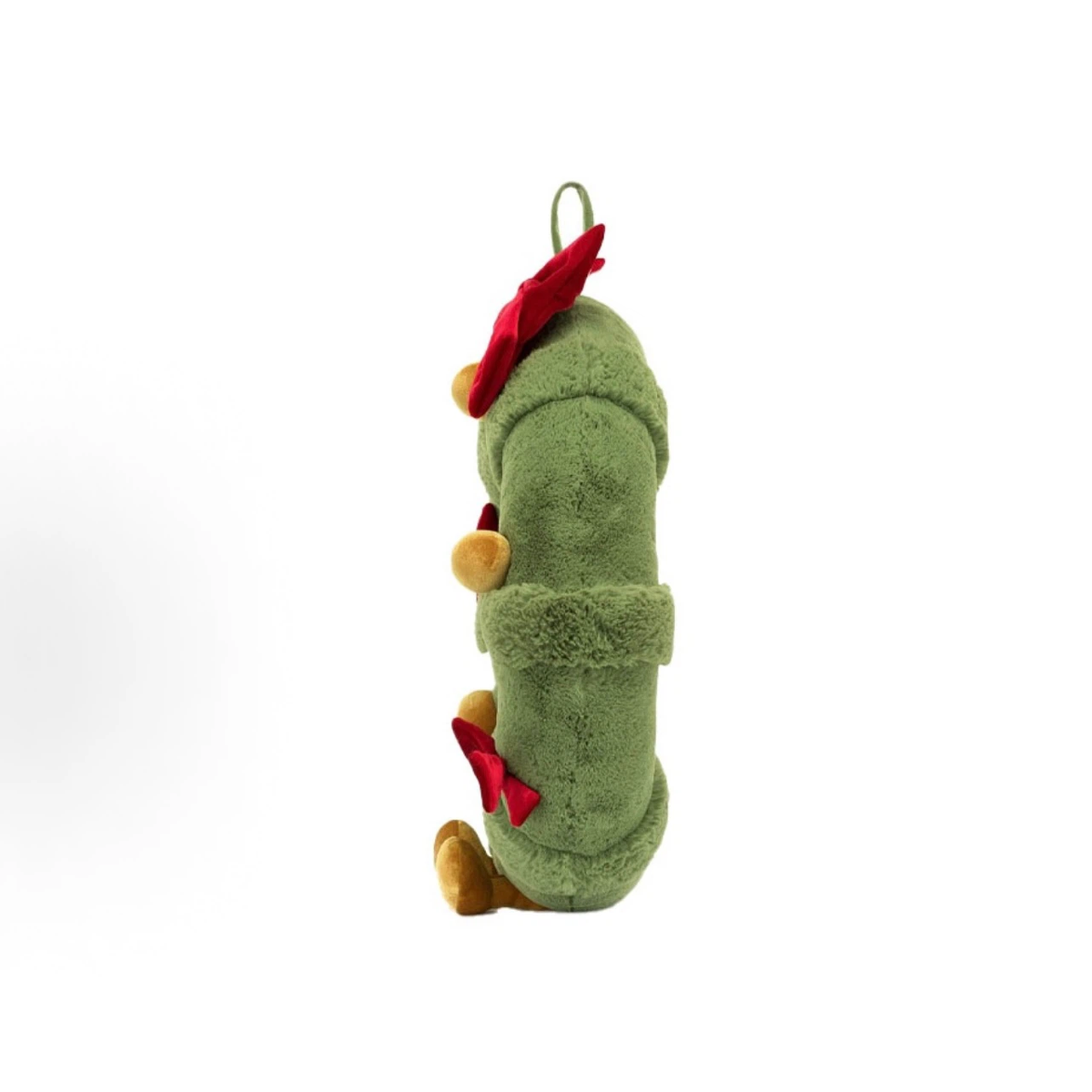 Christmas Wreath Plush Ornament, Cute Stuffed Christmas Wreath Door Hanging Decor with Red Bow