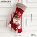 3D Snowman Christmas Stocking, Large Fireplace Hanging Gift Sock