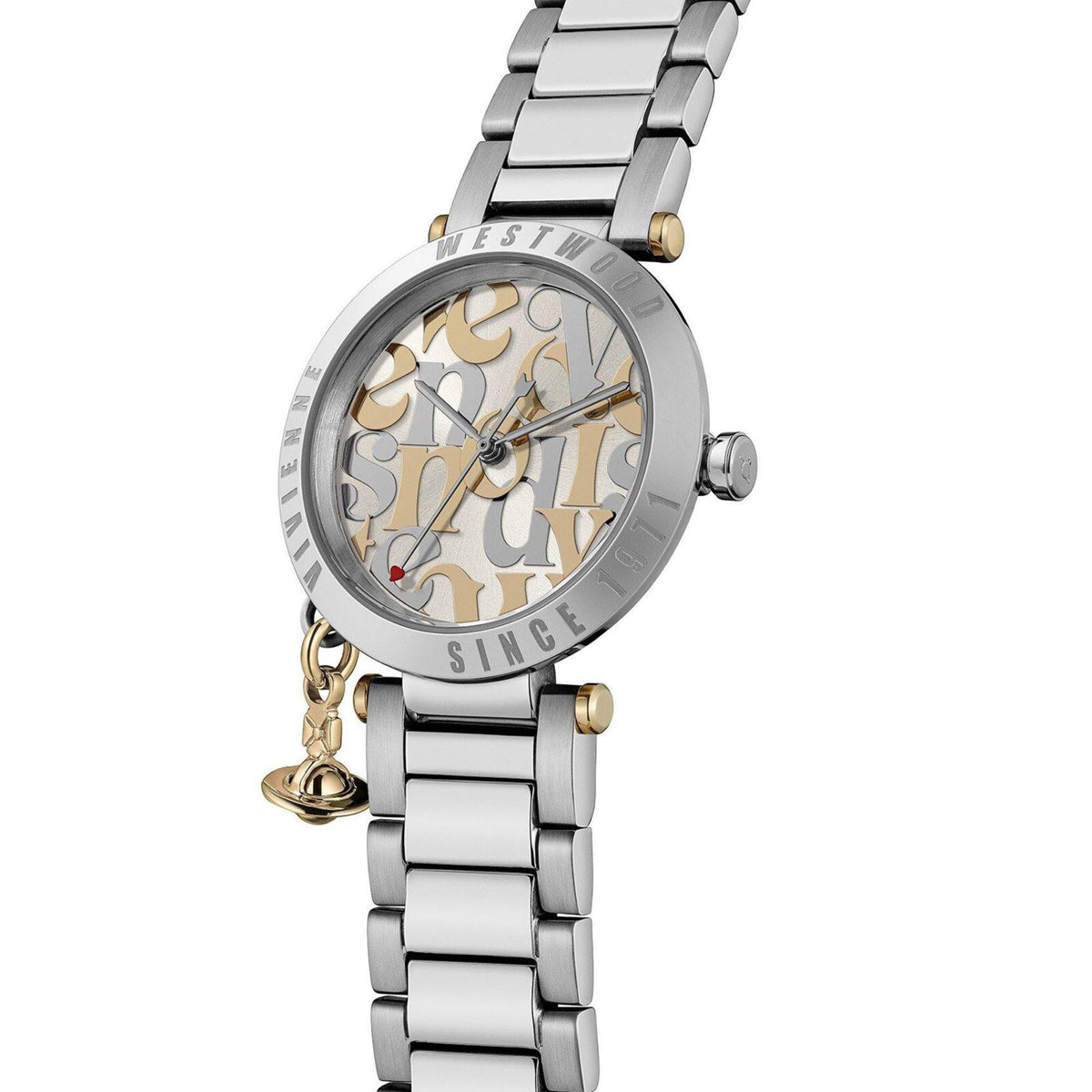 Vivienne Westwood Orb Logomania 32mm Silver Dial Steel Ladies Quartz Watch VV315WSSL